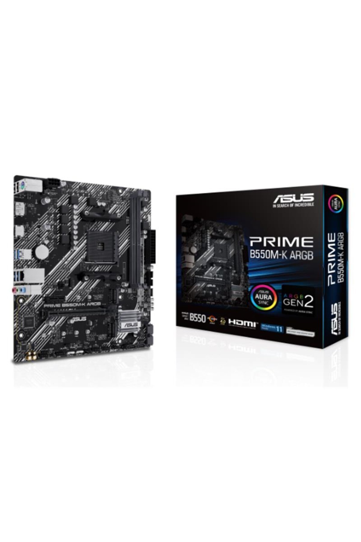 Asus Asus Prime B550M-K ARGB AMD AM4 DDR4 Micro ATX Anakart