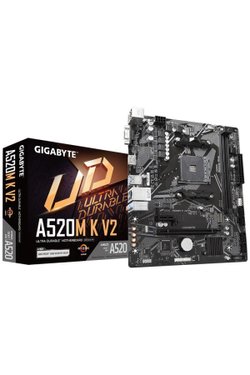 Gigabyte Ga-A520m-S2h Amd A520 5100Mhz (O.c.) Nvme 3.0 Anakart Uyumlu 8Gb Ddr4 Ram Bellek