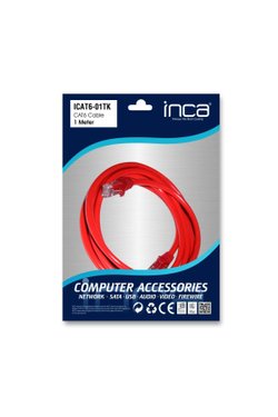 Inca ICAT6-01TK UTP 1 m CAT6 Patch Kablo