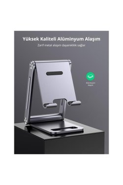 Ugreen Ayarlanabilir Metal Telefon Tutucu Standı Uzay Grisi 80708