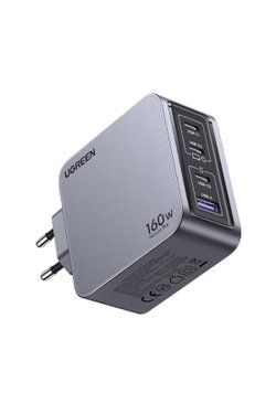 Ugreen Nexode Pro 160w Gan Hızlı Şarj Cihazı 100w Kablolu Type-c Qc Pd 3xusb-c 1xusb-a Gri 25877