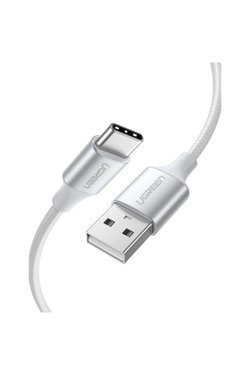 UGREEN TYPE-C TO USB-A 3A QC ÖRGÜLÜ HIZLI ŞARJ KABLOSU 1 MT SİYAH 60126