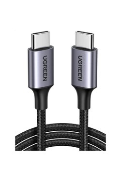 UGREEN USB-C 60W Thunderbolt USB3.1 GEN1 3A QC PD Hızlı Şarj Kablosu 1.5 Metre Siyah 50751