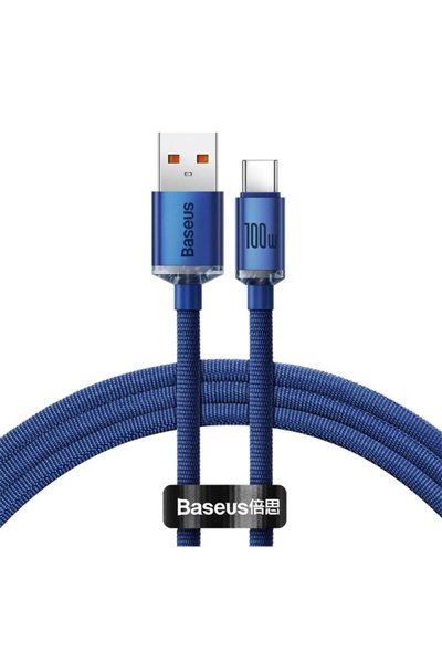 Baseus CAJY000401 Crystal Shine 100W 120 cm Type-C Şarj Kablosu Siyah