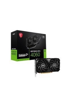 Msı Geforce Rtx4060 Ventus 2x Black 8g Oc 8gb Gddr6 128bıt 1xhdmı 3xdp Ekran Kartı