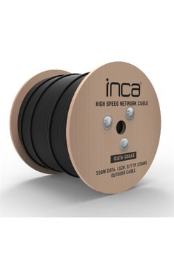 Inca Icat6-500ag Outdoor S/ftp 23 Awg Lszh Network Cable 500 M Siyah