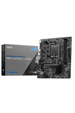 Msı Pro H610m-s Ddr4 3200mhz 1xhdmı 1xm.2 Usb 3.2 Matx 1700p (12. / 13. Ve 14. Nesil İşlemci Uyumlu)