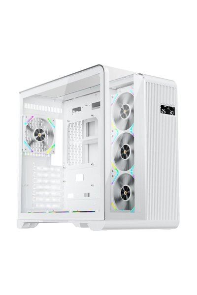 1st Player Rt7 Beyaz Dıgıtal 850w 80+ Gold Full Modüler 4x12cm Argb 3 Taraflı Temperli Cam Usb 3.0 - Type C Atx Kasa