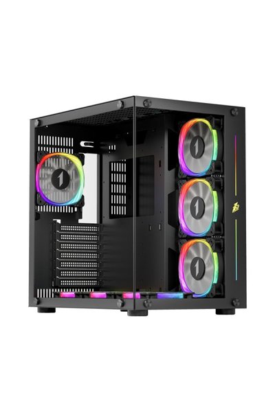 1st Player Sp8 Siyah 750w 80+ Sılver Atx 3.1 Argb 7x12cm Fan Temperli Cam Usb 3.0 Atx Kasa