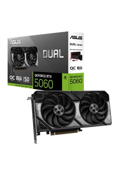Asus RTX 5060 Dual OC Edition DUAL-RTX5060-O8G 128 Bit GDDR7 8 GB Ekran Kartı