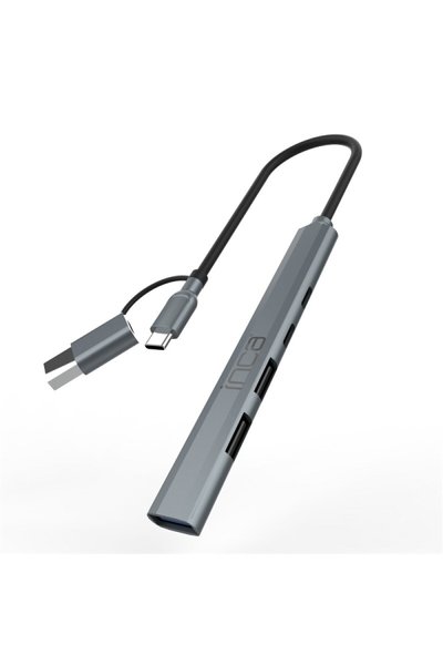 INCA IUTP-06T USB 3.0 TYPE-C 3.1 HUB 1 X USB 3.0 +2 X USB+TYPE-C+PD100W 2.0 ALUMINYUM KASA ÇOKLAYICI