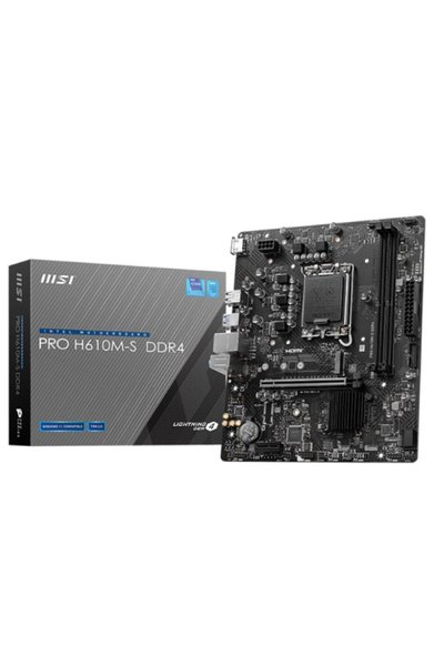 Msı Pro H610m-s Ddr4 3200mhz 1xhdmı 1xm.2 Usb 3.2 Matx 1700p (12. / 13. Ve 14. Nesil İşlemci Uyumlu)