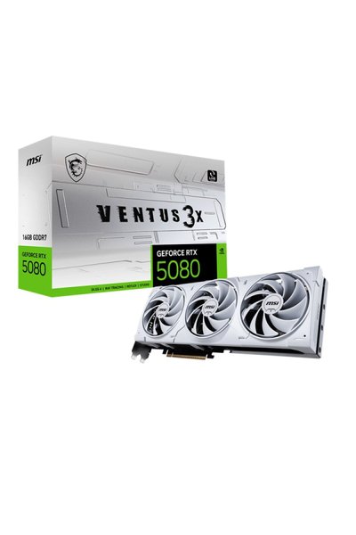 MSI RTX 5080 16G Ventus 3X OC Plus G5080-16V3CP 256 Bit GDDR7 16 GB Ekran Kartı