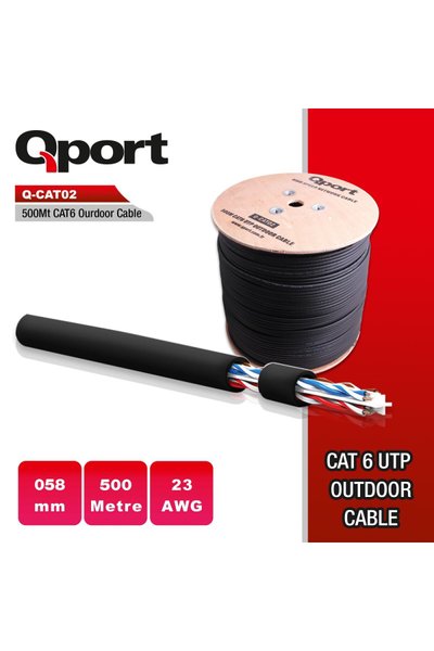 Qport Q-cato2 Cat6 23 Awg Utp 500m Outdoor Kablo