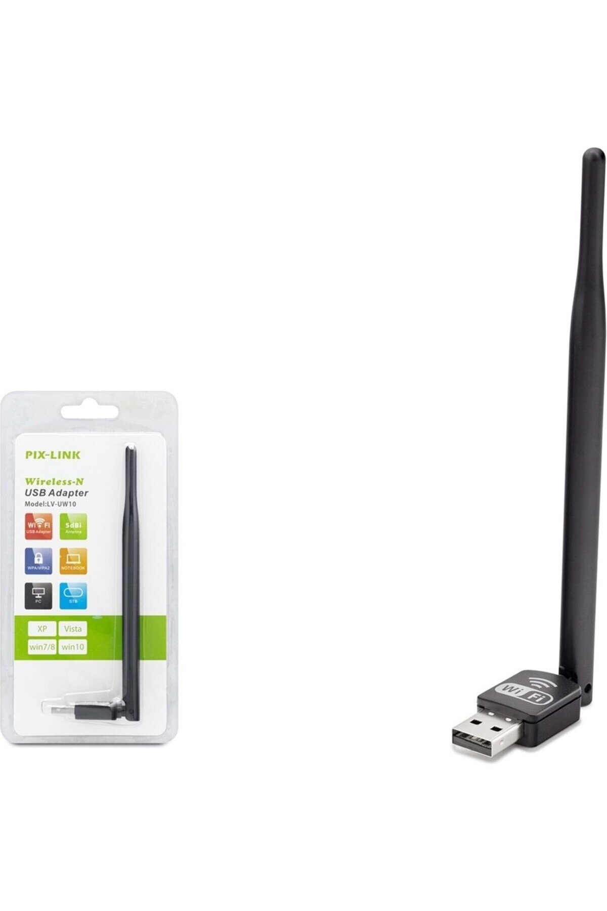 PIX-LINK LV-UW10T USB WİFİ ADAPTÖR ANTENLİ