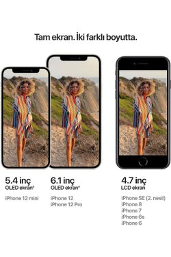 iPhone 12 128 GB Siyah Cep Telefonu Aksesuarsız Kutu