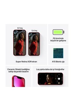 iPhone 13 128 GB Kırmızı Cep Telefonu