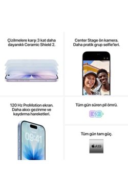 iPhone 17 256 GB Cep Telefonu (Apple Türkiye Garantili) Beyaz