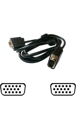 Siyah Dell Vga Kablosu 1.5 Metre 15 Pin Erkek - Erkek