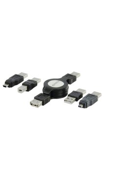 HQ HQBF-M162-1.20 Cable Kit USB 2.0 Retractable M/F 1.20 m 5412810153770
