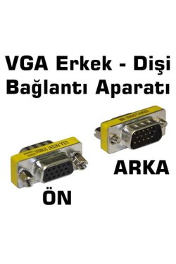 Hd15 Vga-vga Erkek-dişi  15 Pin Çevirici Ara Adaptör