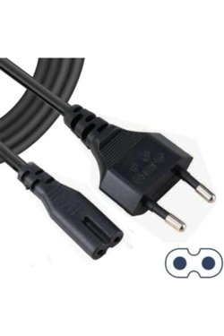 2 Adet 1,5 Metre 220v Power Teyp Uyumlu  Kordon Kablosu Elektrik 220 Volt Çift Oluklu