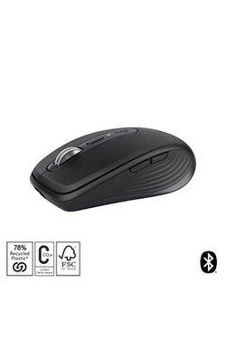 Logıtech Mx Anywhere 3s Kompakt Optik Sensörlü Sessiz Bluetooth Kablosuz Mouse Siyah 910-006929
