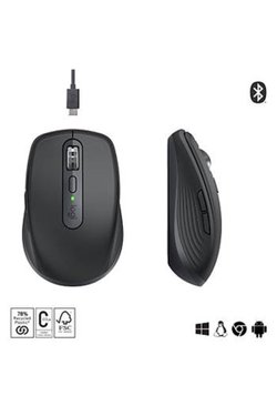 Logıtech Mx Anywhere 3s Kompakt Optik Sensörlü Sessiz Bluetooth Kablosuz Mouse Siyah 910-006929