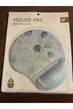 Gri Baskılı Ergonomik Suya Dayanıklı Bileklikli Mouse Pad