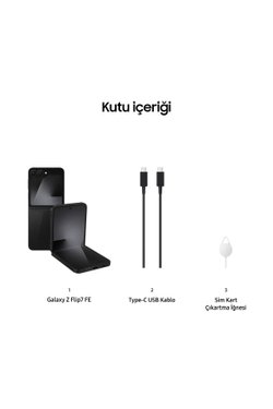 Galaxy Z Flip7 FE 256 GB Siyah Cep Telefonu