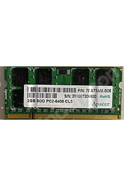  Apacer 75.A73am.g06 2Gb Ddr2-800 Pc2-6400 200Pın 2Rx8 Notebook Ram Bellek