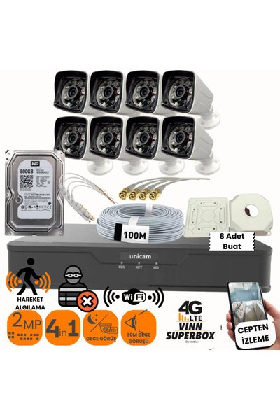 5mp Full Hd-2.8 Geniş Açı Gece Görüş Özellikliıp66 Kasa Su Geçirmez Dış Mekana Uygun Kamera