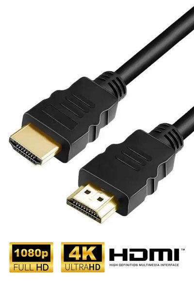 Siyah 1.8 Metre HDMI Kablo Full HD , Uyumlu 20276 Yüksek Hızlı HDMI kablosu