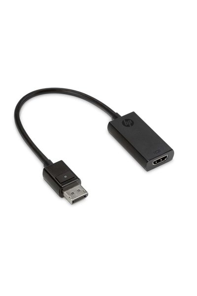 Siyah HP 2JA63AA DisplayPort to HDMI Dönüştürücü