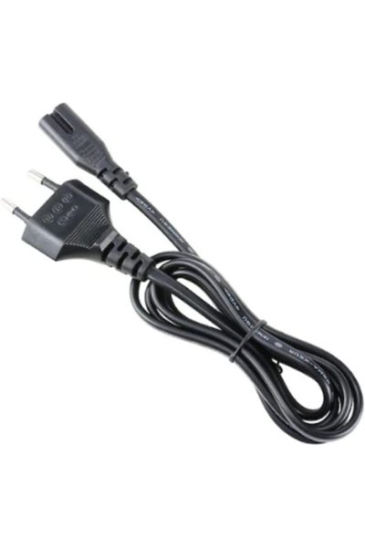 2 Adet 1,5 Metre 220v Power Teyp Uyumlu  Kordon Kablosu Elektrik 220 Volt Çift Oluklu
