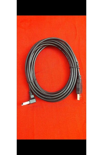 Siyah 5 METRE USB A A KABLO L TIPI 90 DERECE