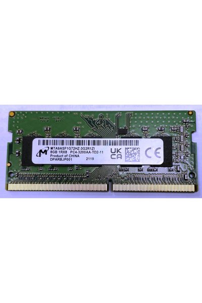 8Gb Micron MTA8ATF1G64HZ-3G2R1ZI DDR4 3200 SODIMM ECC  RAM BELLEK