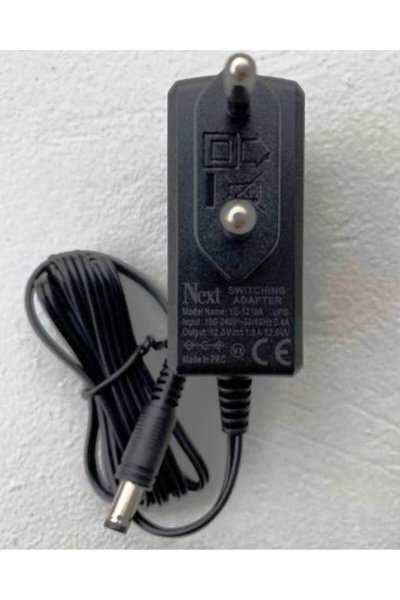 Siyah Next YE 1210A 12V 1 Amper Adaptör